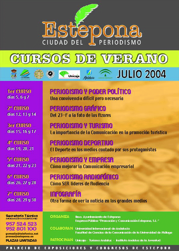 7 Cursos de Verano - Estepona - Mlaga - Espaa - Ciudad del Periodismo 2004