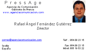 Rafael �ngel Fern�ndez Guti�rrez. Periodista. Director de PressAge: Agencia de Comunicaci�n y Gabinete de Prensa