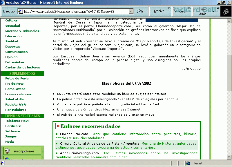 Andaluca 24 Horas (B) (7 de Julio de 2002) / Pulse Aqu para Visitar su Web