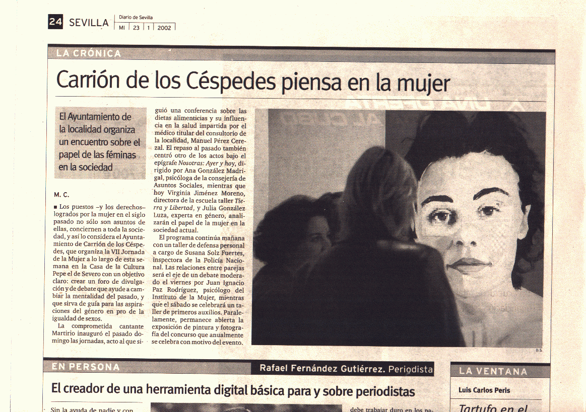 Diario de Sevilla (23-01-2002) A / Pulse Aquí para Visitar su Web