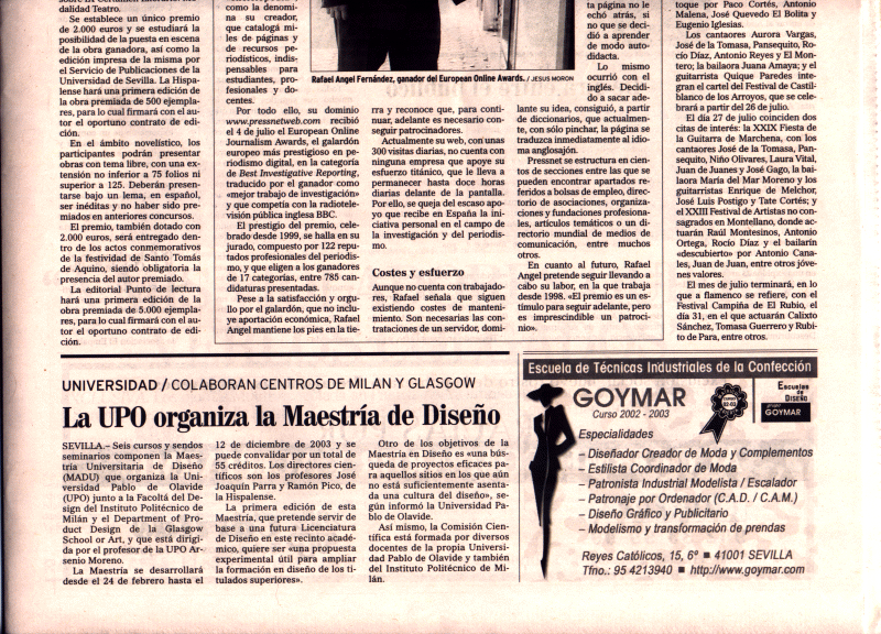El Mundo (B) (14 de Julio de 2002) / Pulse Aqu para Visitar su Web