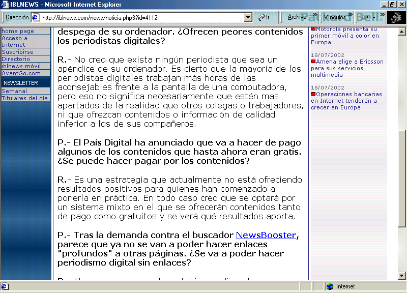 IBLNews (F) (17 de Julio de 2002) / Pulse Aqu para Visitar su Web