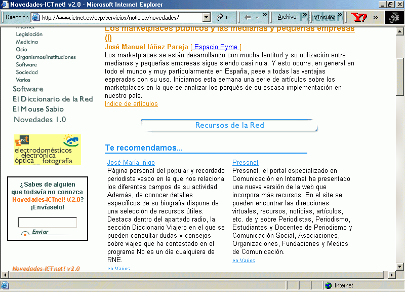 ICT net! (N 73. Marzo 2002. Edicin en Castellano) B / Pulse Aqu para Visitar su Web