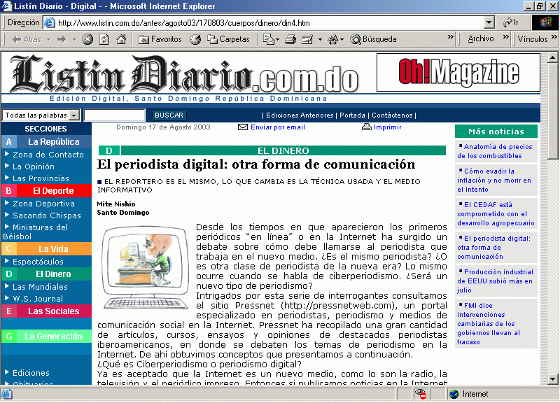 Listn Diario [A] (17-08-2003) / Pulse Aqu para Visitar su Web