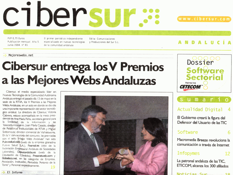 Cibersur (Edicin Papel) (06-2004) Portada (A) / Pulse Aqu para Visitar su Web