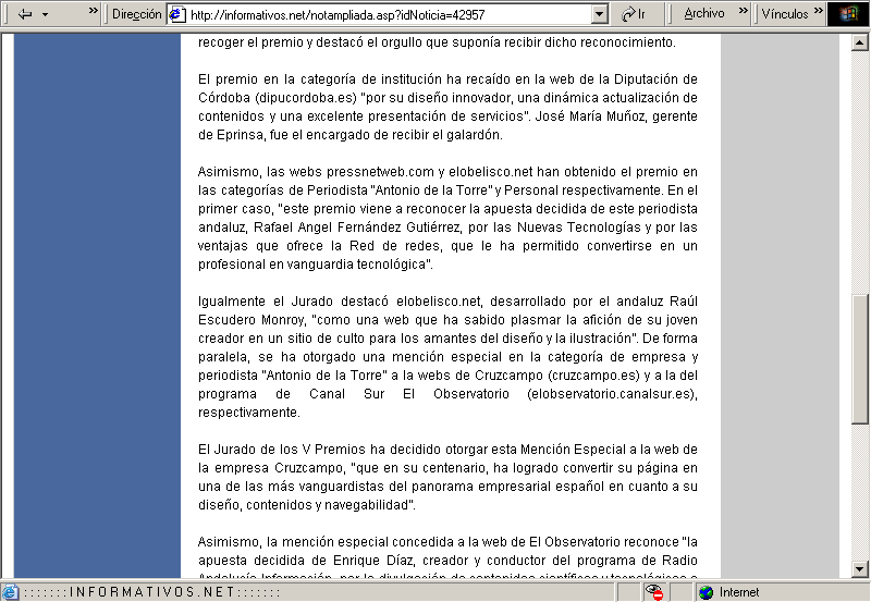 Informativos Net (17-05-2004) (C) / Pulse Aqu para Visitar su Web