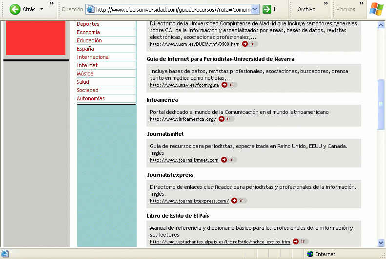 El Pas Universidad (28-12-2005) (B) / Pulse Aqu para Visitar su Web