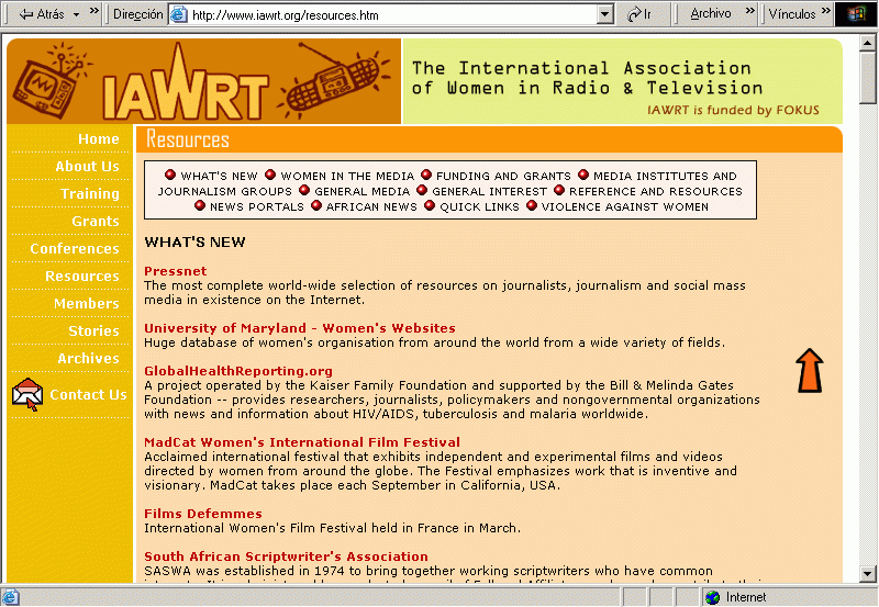 Association of Women in Radio and Television (IAWRT) (04-2005) / Pulse Aqu para Visitar su Web