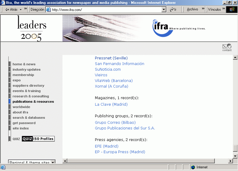 Ifra (2005) / Pulse Aquí para Visitar su Web