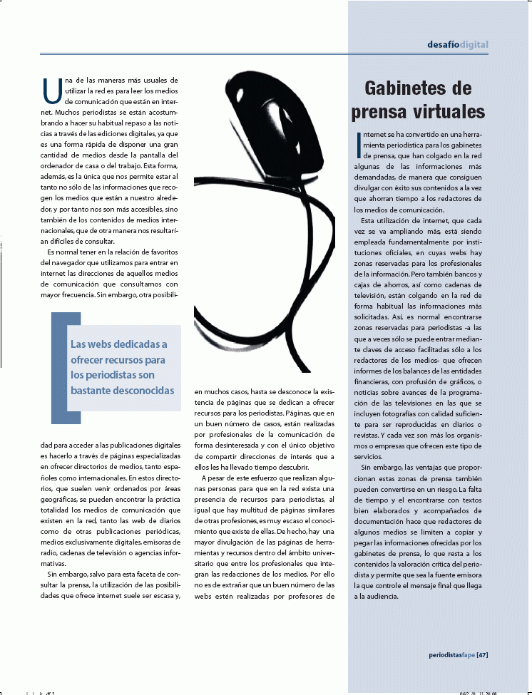 Periodistas FAPE. Revista de la Federacin de Asociaciones de la Prensa de Espaa N2 (Junio-Agosto-2005) (B) / Pulse Aqu para Visitar su Web